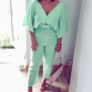 ASOS mint green jumpsuit
